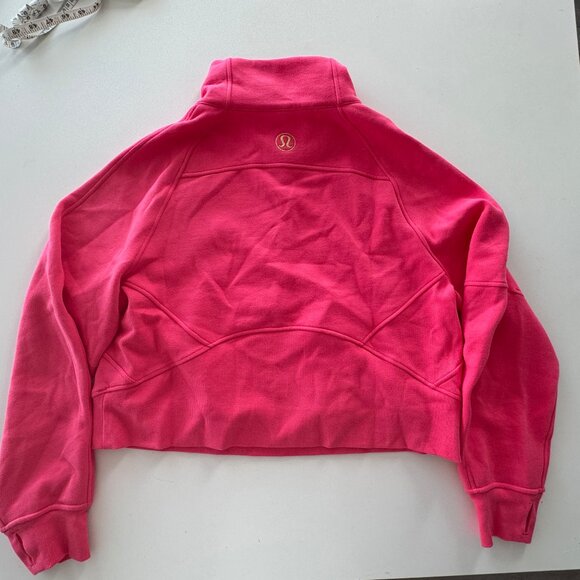 lululemon Scuba Oversized Funnel-Neck Half Zip Glaze Pink/ Gold Sz M/L - Picture 4 of 5